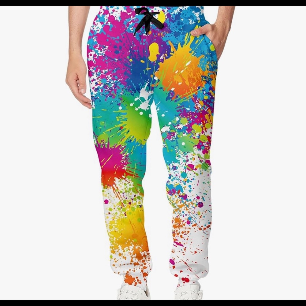 Splatter paint jogger